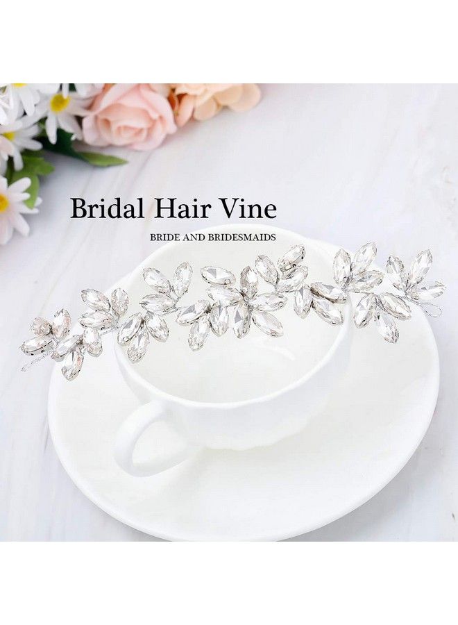 JAKAWIN Bride Wedding Hair Vine Accessory Silver Rhinestone Hair Piece Bridal Headpiece For Women And Girls Hv035  - Image 4
