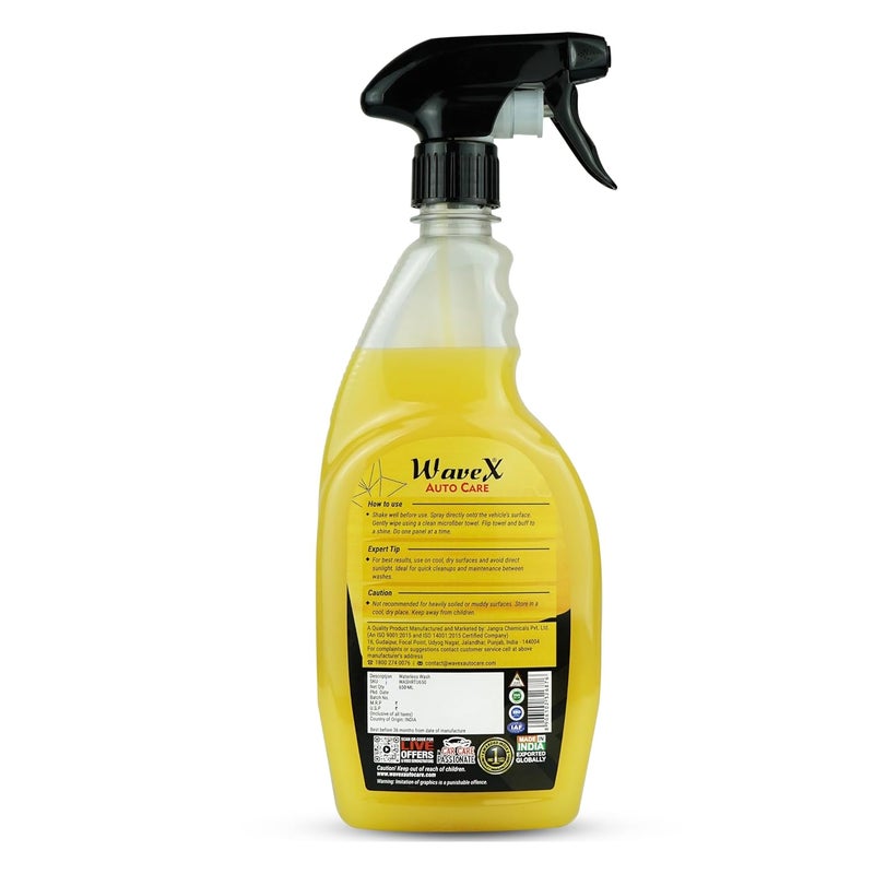 WAVEX Waterless Wash and Wax with SiO₂ – Cleans, Shines & Protects | Instant Car Cleaner with Gloss & Hydrophobic Protection | No Water Needed, Safe on All Surfaces – 650ml - Image 2