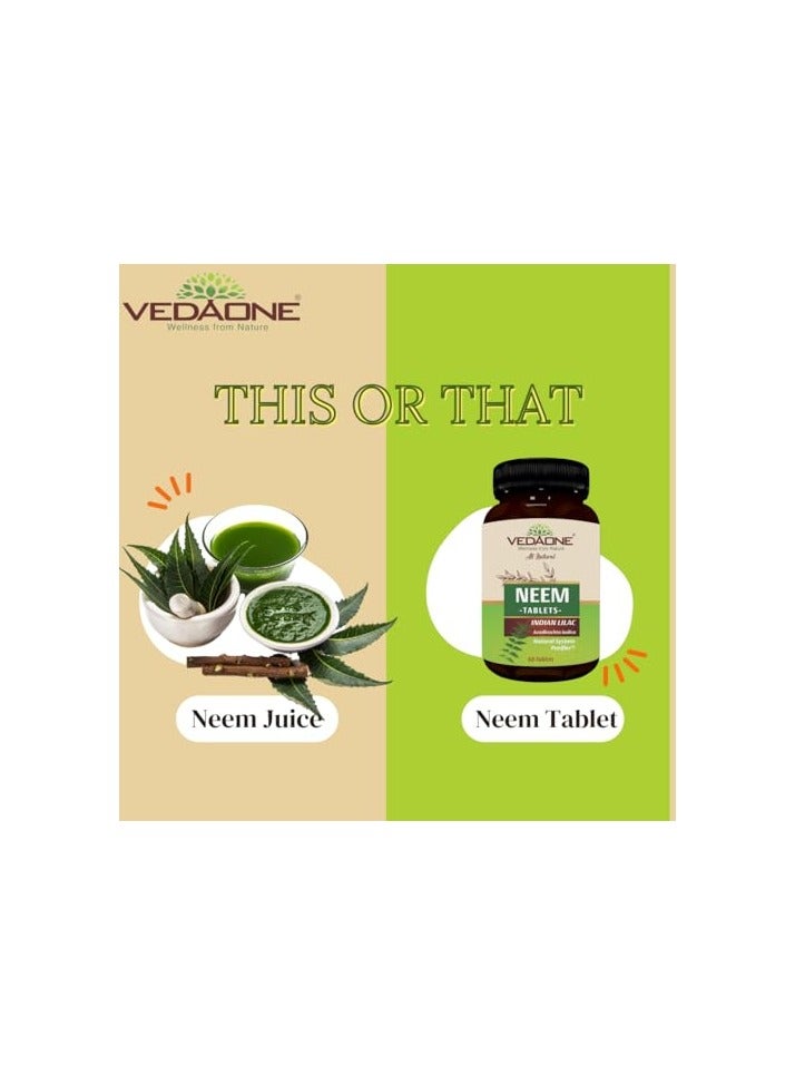 Vedaone USDA Organic Neem 750mg - 60 Tablets For Skin And Overall Wellness - Image 4