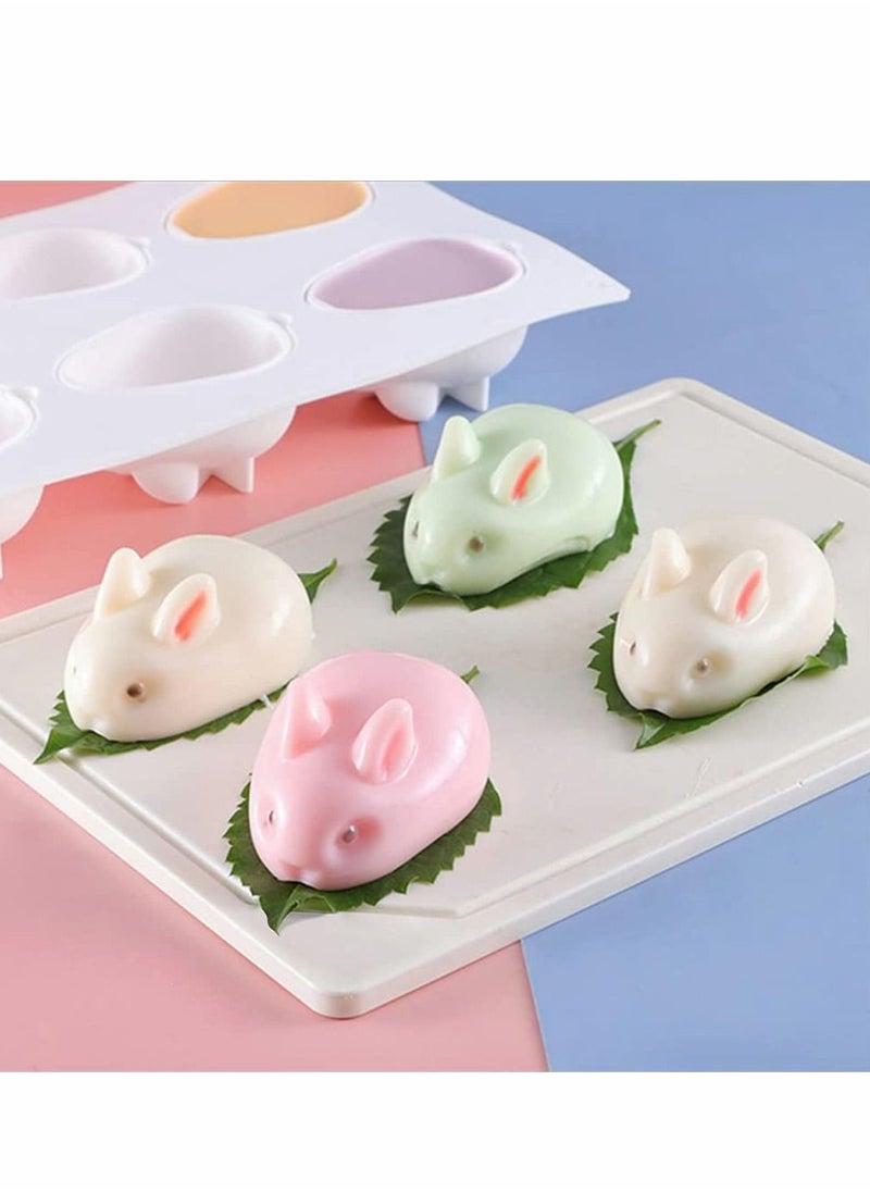 Y&D - 3 Pieces Egg Shape and Bunny Cake Baking Mold, 3D Chocolate Silicone DIY Candy Mold for Handmade Soap Pastry Gummy Mousse French Dessert Decoration - Image 1