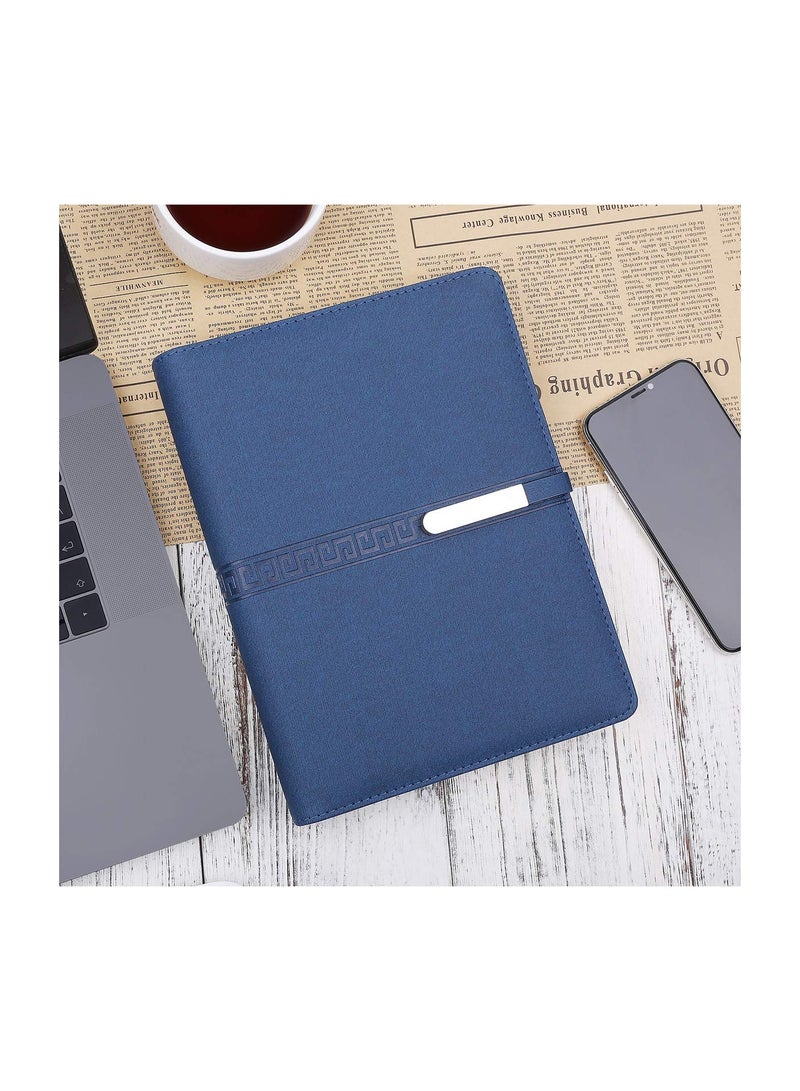 SYOSI PU Leather Cover Notebook, A5/160 Thick Pages Business Notebook Diaries, A5 Refillable Loose Leaf, Classic Lined with Pocket and Pen Holder, Memo Subjects Notebooks, Personal Sketchbook (with Pen) - Image 3