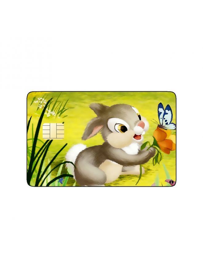 RKN PRINTED BANK CARD STICKER Cute Rabbits Drawing In Forest - Image 1