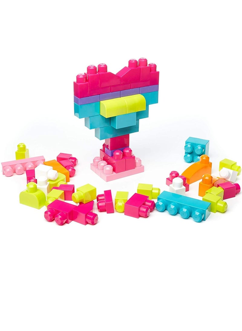 Mega Bloks Mega Bloks 1st Builders Big Bldg Bag 8pcs Pink  - Image 2