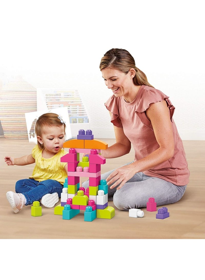 Mega Bloks Mega Bloks 1st Builders Big Bldg Bag 8pcs Pink  - Image 3