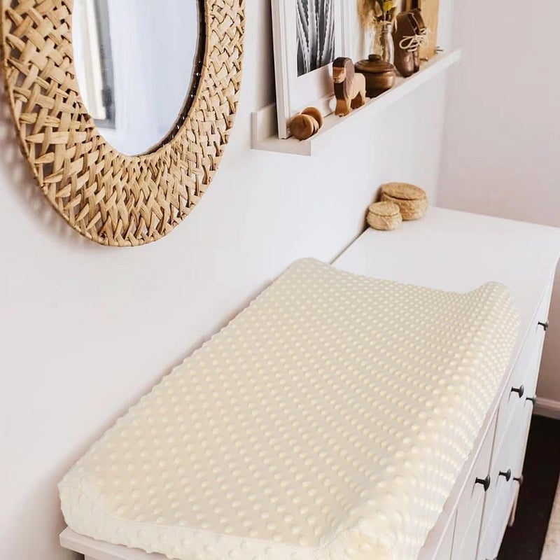 iEvolve Changing Pad Cover Ultra Soft Minky Dots Changing Table Cover Breathable Changing Table Sheet Diaper Changing Pad Cover for Baby Boys Girls (LightBeige) - Image 5