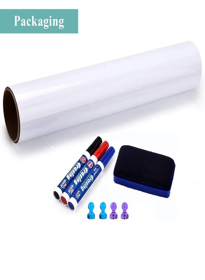 Warasee Self-Adhesive Office Whiteboard Sticker: 16" x 24" Magnetic Receptive Dry Erase Wall Film | No Ghosting Easy Peel & Stick for Professionals | Flat-Lay Ready for Meeting Room - Image 5