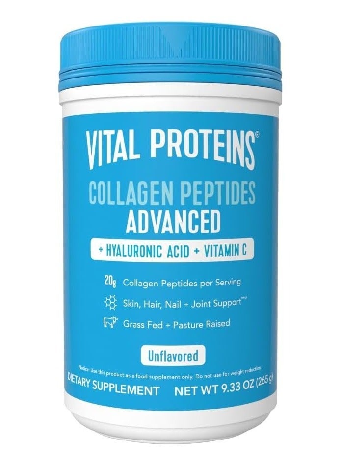 Vital Proteins مسحوق ببتيدات الكولاجين، مع حمض الهيالورونيك وفيتامين C، بدون نكهة، 9.33 أونصة قد تختلف التعبئة والتغليف - Image 4