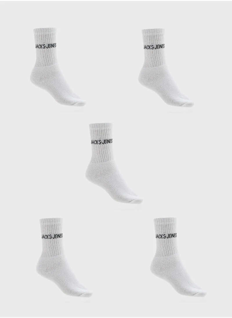 Jack & Jones Junior Youth 5 Pack Tennis Socks