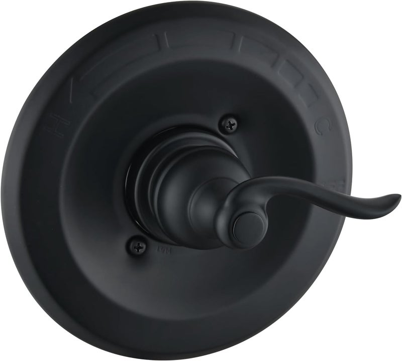 DLymtrx Replacement for Delta 13/14 Series BT14096 Trim Kit, Shower Cover Plate with Handle (Cartridge and Valve Not Included),Matte Black - Image 1