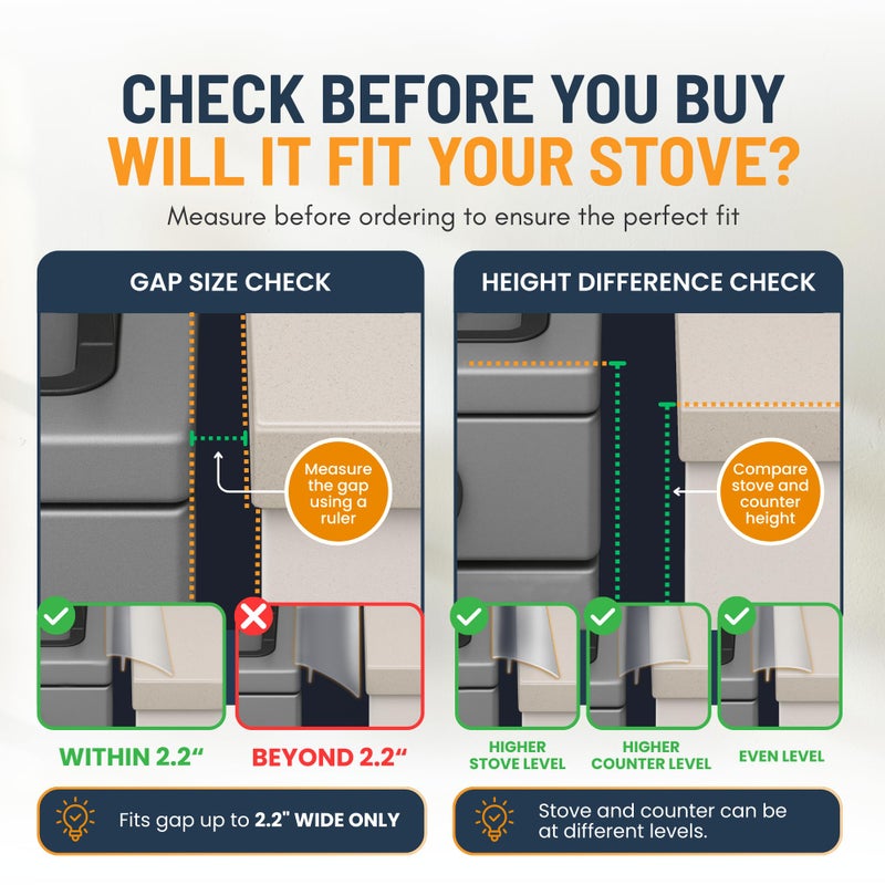 Linda's Essentials Silicone Stove Gap Covers (2 Pack), Heat Resistant Oven Gap Filler Seals Gaps Between Stovetop and Counter, Easy to Clean Stove Gap Guard (21 Inches, Clear) - Image 4