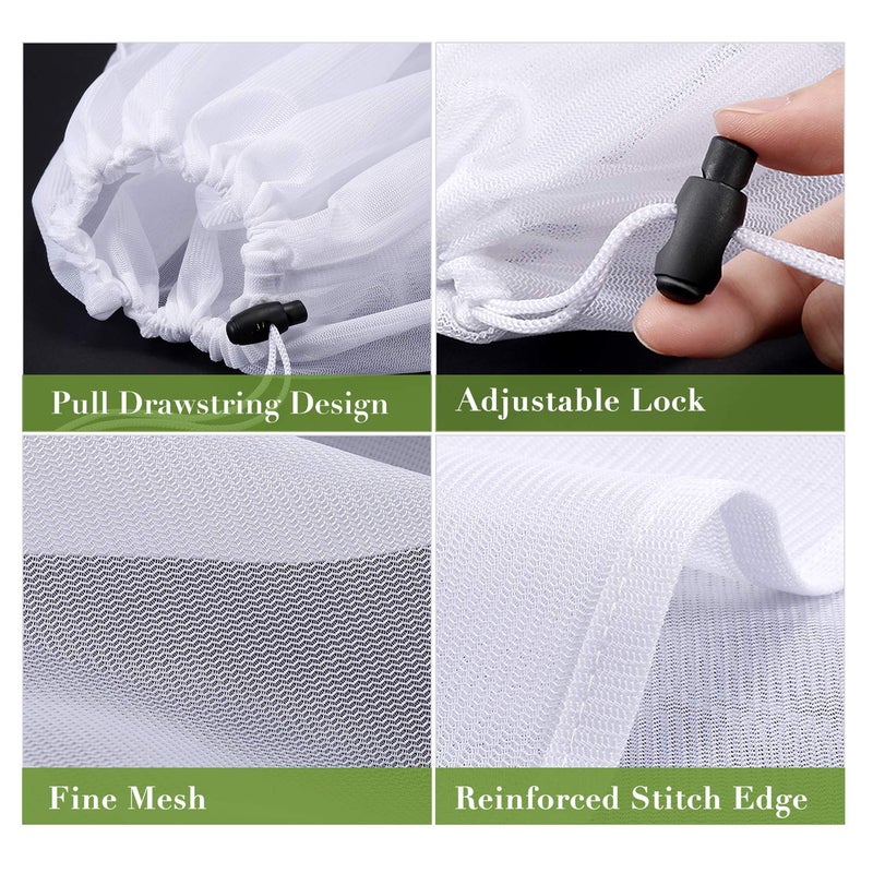 Eraturalky Extra Large Brew Bags Reusable,3 Pack 26"x22"Fine Mesh Strainer Bag for Home Brewing Hops Grains Wine Beer Making Drawstring Straining Brew in a Bag - Image 5