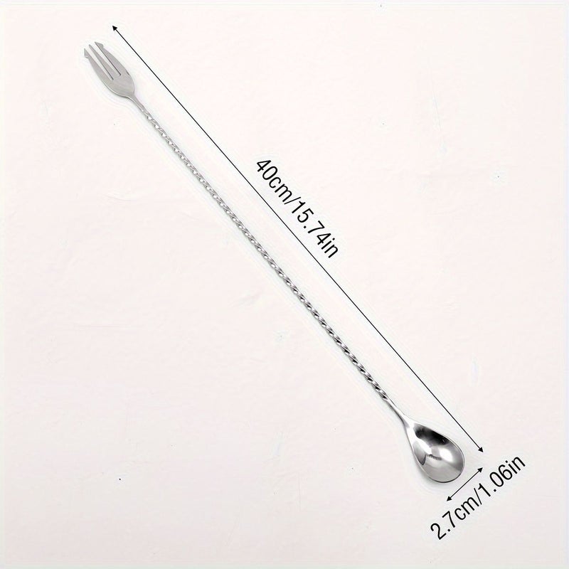 1 4 Pieces Stainless Steel 304 Long Handle Stirring Spoon Cocktail Mixing Rod Ice Spoon Soup Coffee Tea Stirrer Type D - Image 3