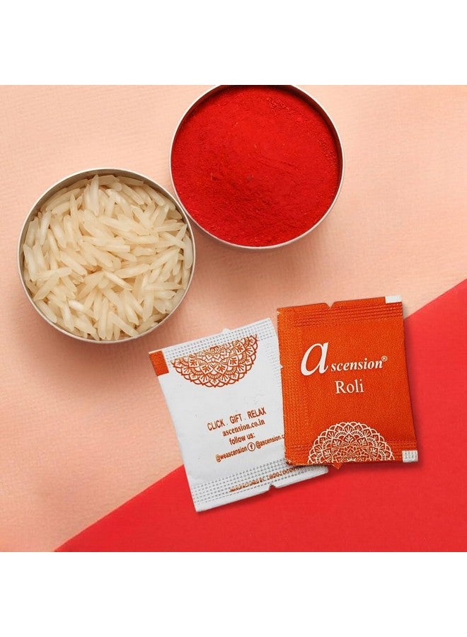 أسينشين مجموعة الصعود المكونة من قطعتين من راخي للأطفال من أجل بهايا راكشا باندهان راخي، مجموعة راخي للأطفال من الرسوم المتحركة مع مغناطيس ثلاجة "أنت بطلي" ورولي تيلاك - Image 3