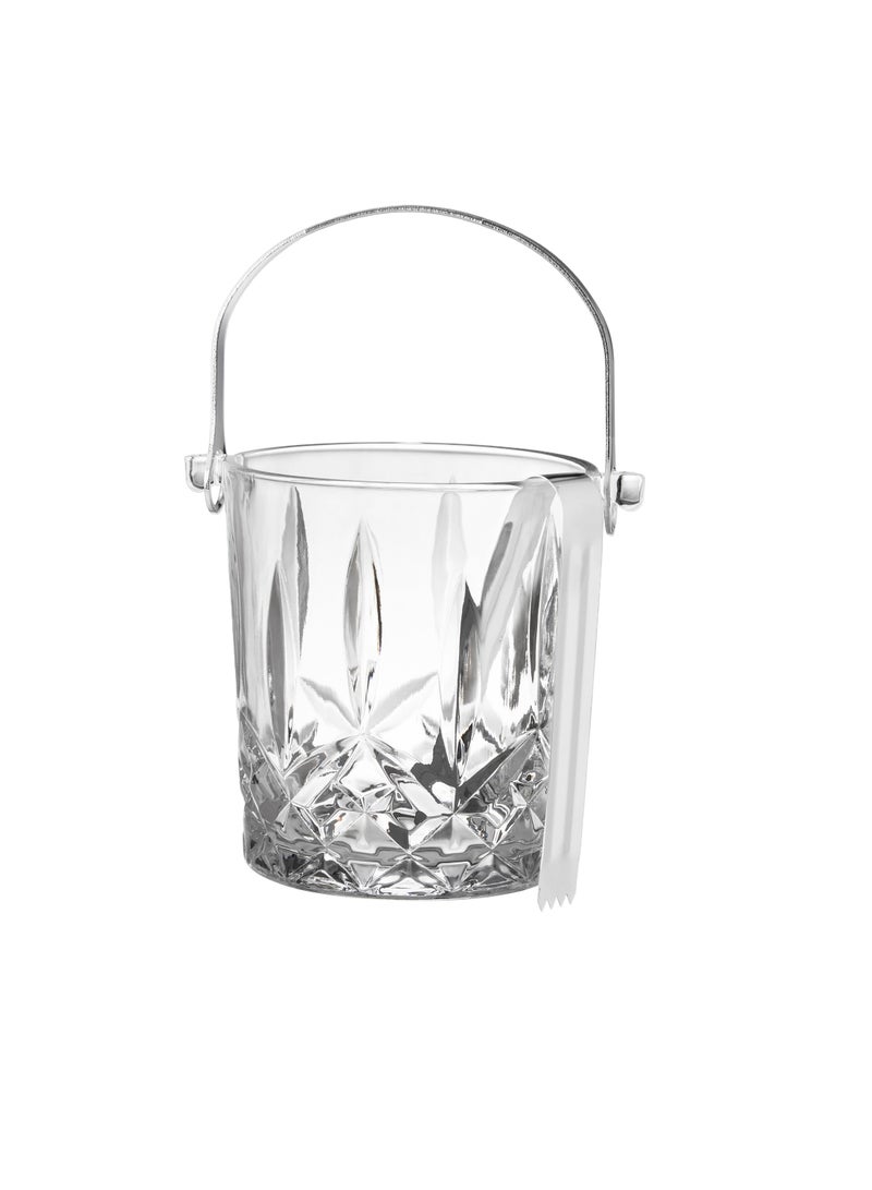 Deli Glass Glass ice bowl and bucket with clear acrylic tongs - Image 4