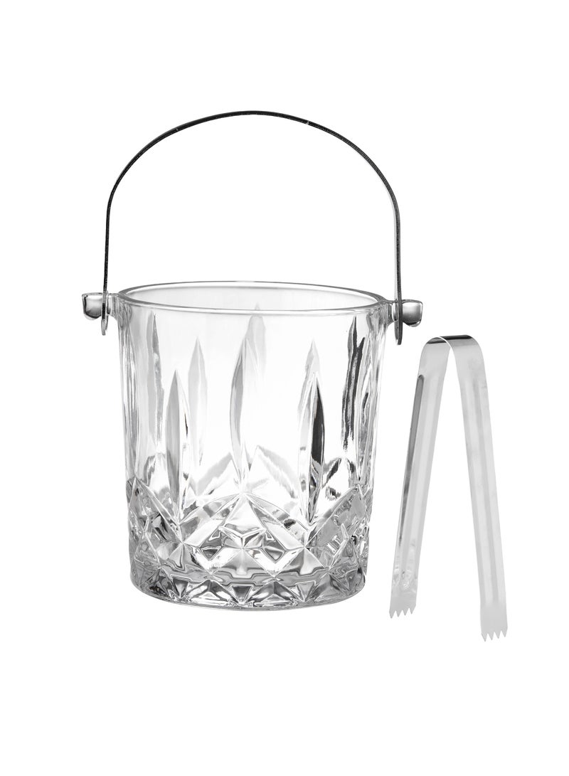 Deli Glass Glass ice bowl and bucket with clear acrylic tongs - Image 2