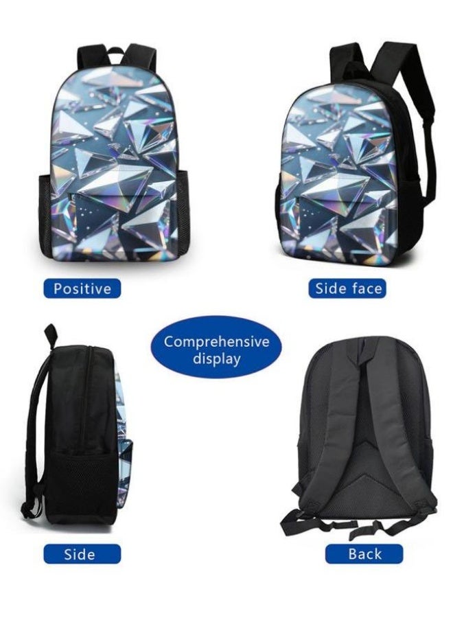 [Super new special offer] Cartoon theme bag three-piece set | double-shoulder + hand-held + storage pen bag | gift self-use good-looking - 686  - Image 3
