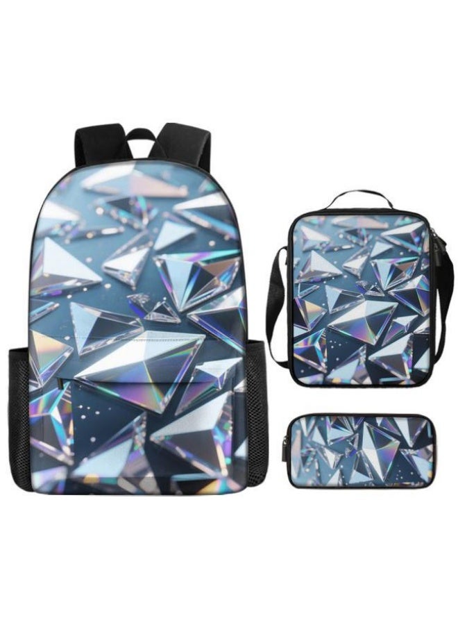 [Super new special offer] Cartoon theme bag three-piece set | double-shoulder + hand-held + storage pen bag | gift self-use good-looking - 686  - Image 2