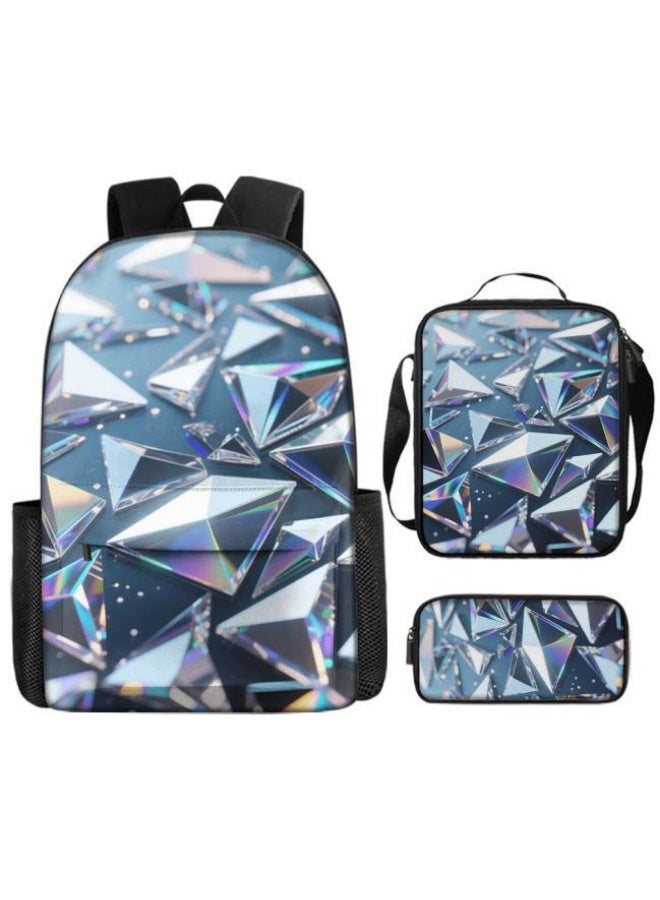 [Super new special offer] Cartoon theme bag three-piece set | double-shoulder + hand-held + storage pen bag | gift self-use good-looking - 686  - Image 1
