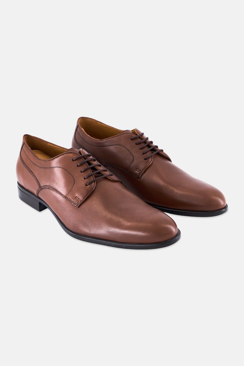 GEOX Men U Iacopo C Lace Up Formal Shoes, Brown  - Image 1