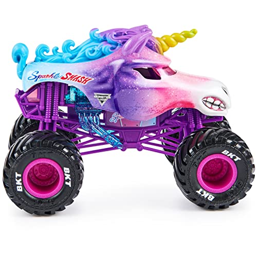 Monster Jam, Official Sparkle Smash Monster Truck, Collector Die-Cast Vehicle, 1:24 Scale - Image 3