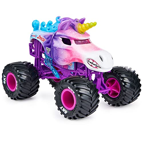 Monster Jam, Official Sparkle Smash Monster Truck, Collector Die-Cast Vehicle, 1:24 Scale - Image 2