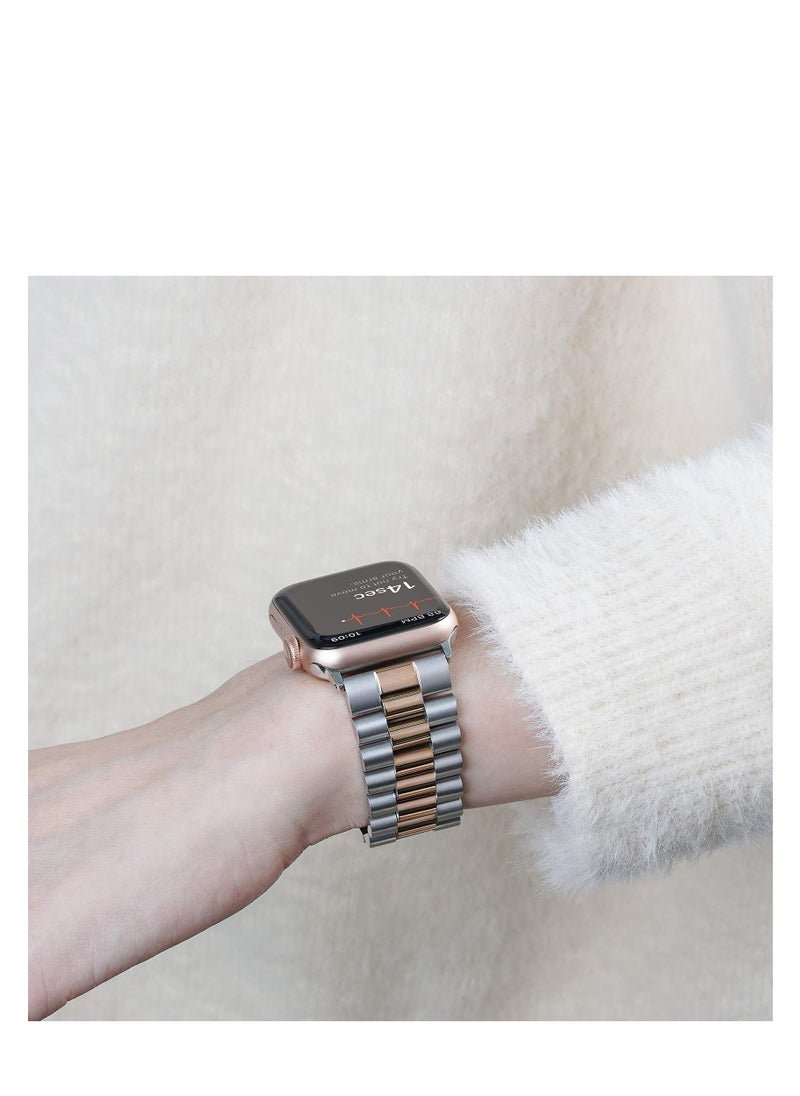 SYOSI - Replacement Band Compatible with Apple Watch 40mm 38mm, Stainless Steel Solid Strap Metal Bracelet for Apple Watch Series - Image 1