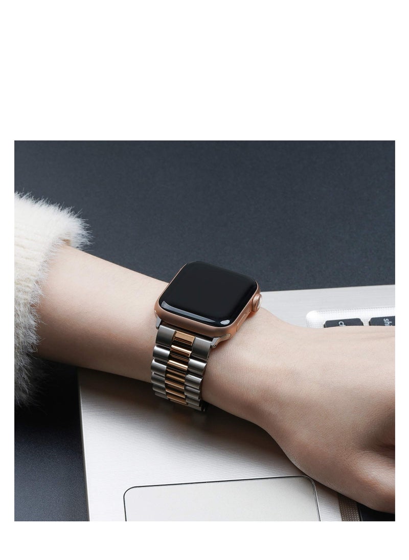 SYOSI - Replacement Band Compatible with Apple Watch 40mm 38mm, Stainless Steel Solid Strap Metal Bracelet for Apple Watch Series - Image 1