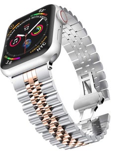 Replacement Band Compatible with Apple Watch 40mm 38mm, Stainless Steel Solid Strap Metal Bracelet for Apple Watch Series
