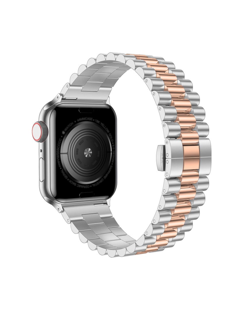 SYOSI - Replacement Band Compatible with Apple Watch 40mm 38mm, Stainless Steel Solid Strap Metal Bracelet for Apple Watch Series - Image 1