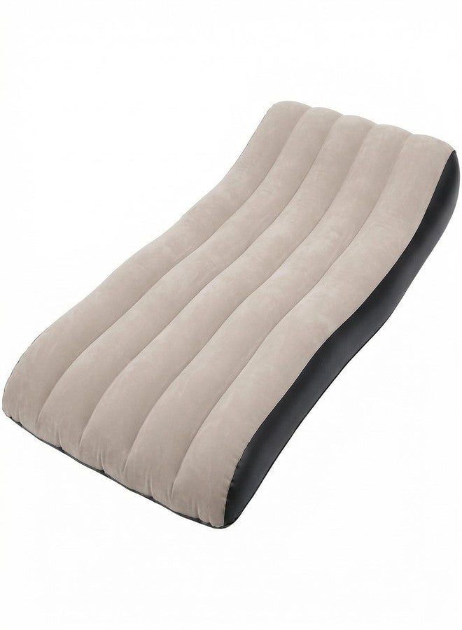 MENGDUO Inflatable Wave-Shaped Floating Raft, Suitable for Both Beach and Pool Use, Inflatable Beach Mat, 70x29Inch (Grey) - Image 1
