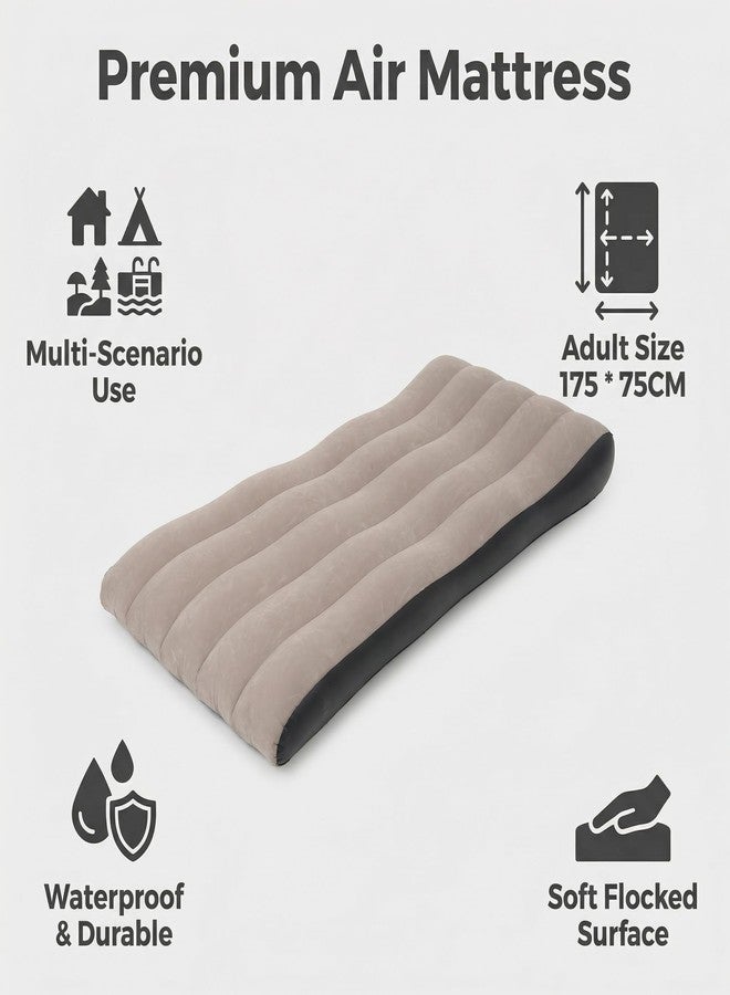 MENGDUO Inflatable Wave-Shaped Floating Raft, Suitable for Both Beach and Pool Use, Inflatable Beach Mat, 70x29Inch (Grey) - Image 5