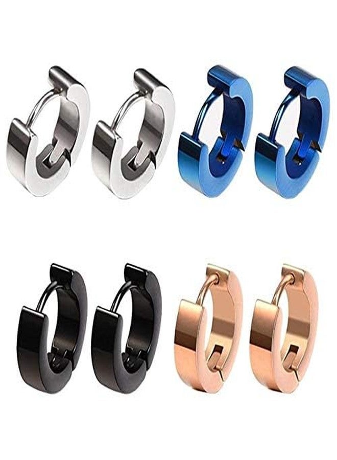 BEAUTIVIA Unisex Earrings Combo for Men, Boys, Women & Girls – Stainless Steel Pierced, Clip-On, Huggie, Bali, Stud & Cuff Earrings - Image 1