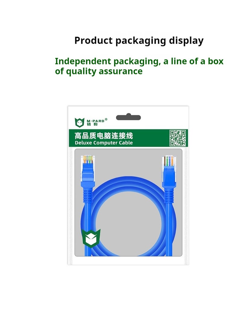 إم برد m-pard كابل إيثرنت كيت 6 جيجابت عالية السرعة 1000Mbps كابل الإنترنت RJ45 محمية كابل الشبكة المحلية متوافق مع PS5 PS4 إكس بوكس واحد ذكي التلفزيون التبديل جهاز التوجيه واي فاي لوحة موسع 1.5M الأزرق  - Image 5