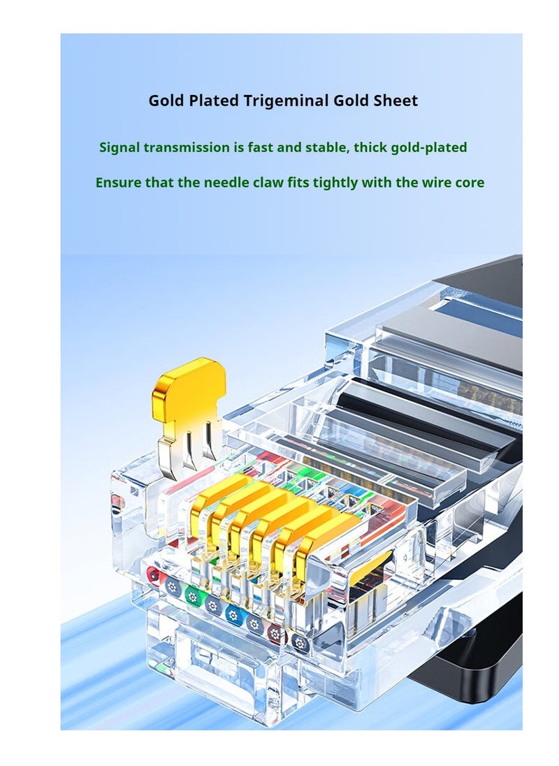 إم برد m-pard كابل إيثرنت كيت 6 جيجابت عالية السرعة 1000Mbps كابل الإنترنت RJ45 محمية كابل الشبكة المحلية متوافق مع PS5 PS4 إكس بوكس واحد ذكي التلفزيون التبديل جهاز التوجيه واي فاي لوحة موسع 1.5M الأزرق  - Image 3