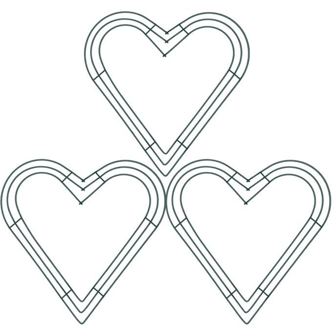 3PC GREEN CHRISTMAS WIRE WREATH RINGS 12 INCH HEART METAL WIRE WREATH FRAMEWIRE WREATH MAKING RINGS BASE WIRE WREATH FORM FOR XMAS DOORWALL DECOR DIY CRAFTSNEW YEAR CHRISTMAS WREATH MAKING SUPPLIES