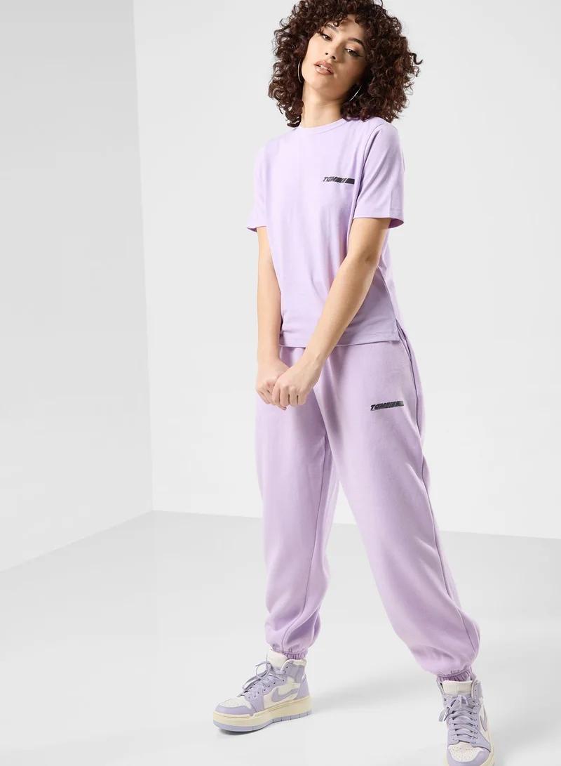 The Giving Movement Oversized Racer Printed Joggers