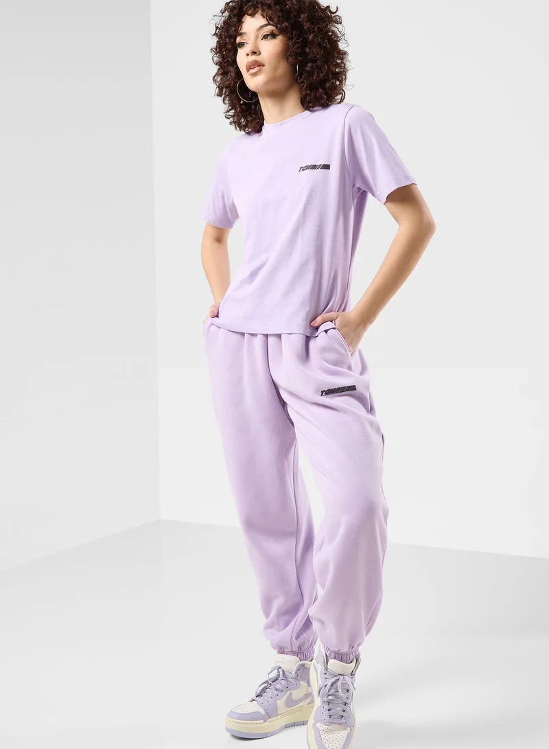 The Giving Movement Oversized Racer Printed Joggers