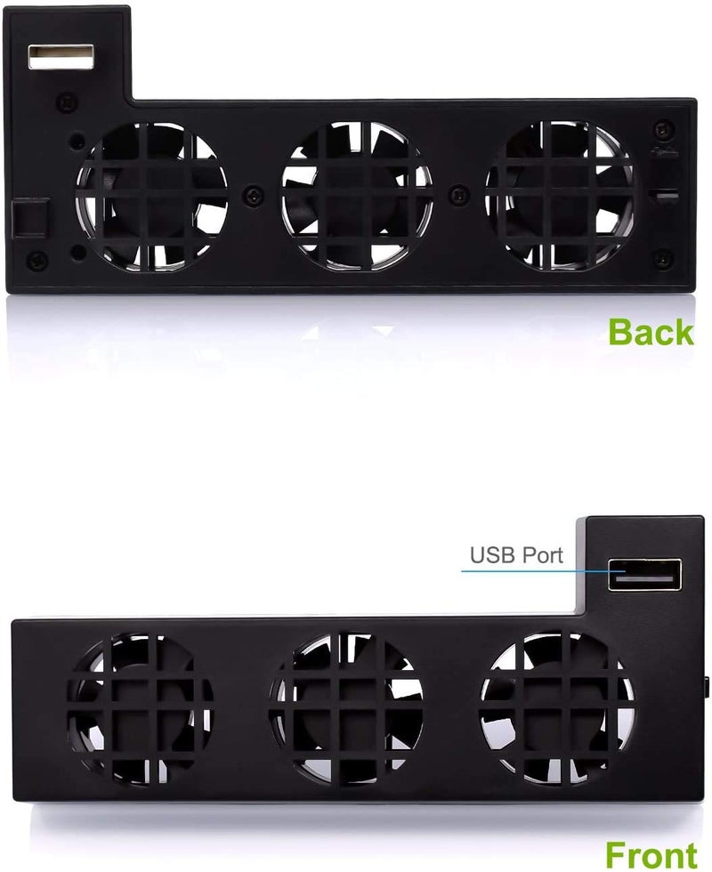 FYOUNG USB Cooling Fan Compatible with Xbox One X Console, Cooling System Compatible with Xbox One X with 3 Cooling Fans and 2.0 USB Port - Only Compatible with Xbox one X - Image 5