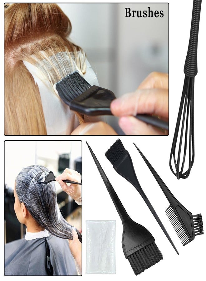 JunKuJK 20PCS Hair Dye Coloring Kit,Hair Coloring Dyeing Bleaching Kit with Dye Brush,Mixing Bowl,Tint Comb,Blender,Ear Cover,Gloves,Hairpin,Cape,Cap,Rubber Band,Hair Salon Dye Tools for DlY Salon - Image 5