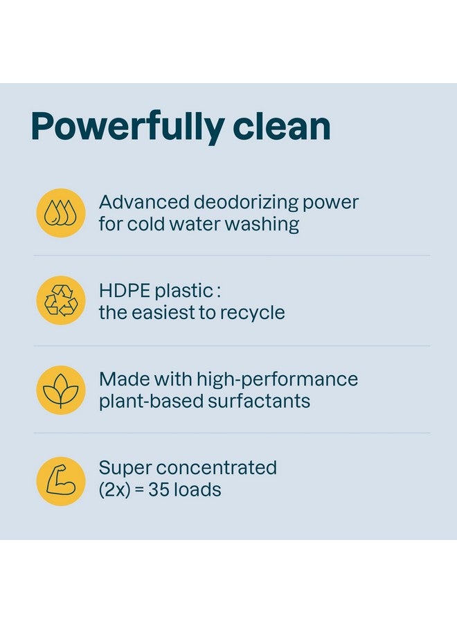 Attitude منظف غسيل الأطفال من أتيتيود، معتمد من EWG، تركيبة نباتية ومعادن، متوافق مع HE، منتجات منزلية نباتية، بدون رائحة، حساس، 33.8 أونصة سائلة، 35 غسلة - Image 2