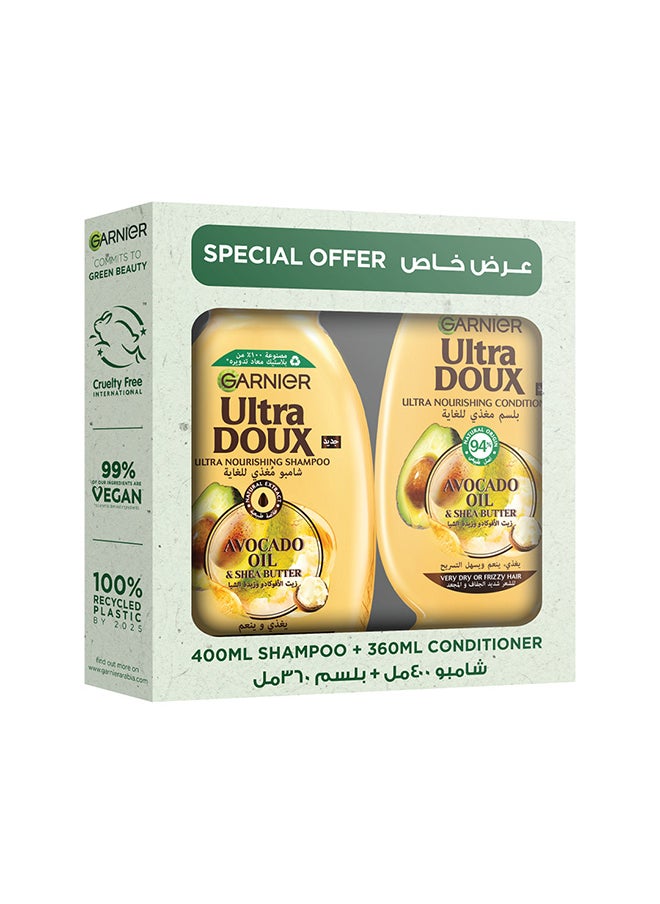 Ultra Doux Avocado Oil & Shea Butter Nourishing Shampoo, 400 ml + conditioner 360 ml - pzsku/Z553A649609A5A7D6BD35Z/45/_/1727705266/812a458a-f595-4f3f-aaf9-c639110699d8