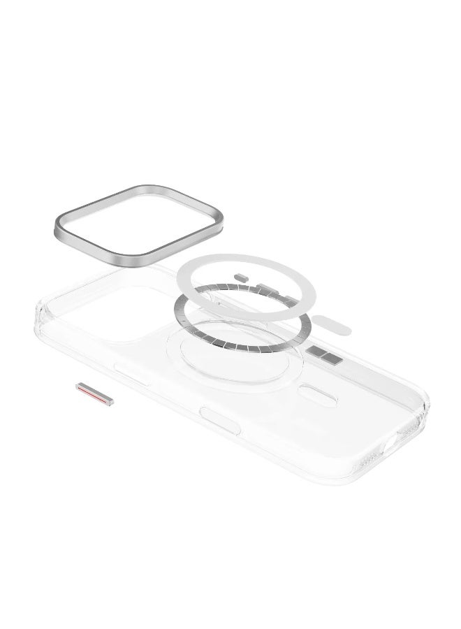 ليفيلو جراب MagSafe Allure PC الصلب لهاتف iPhone 17 Pro / مغناطيس قوي / مصد مقاوم للصدمات / تقنية Ever-Clear / Crystal Strength - شفاف - Image 5