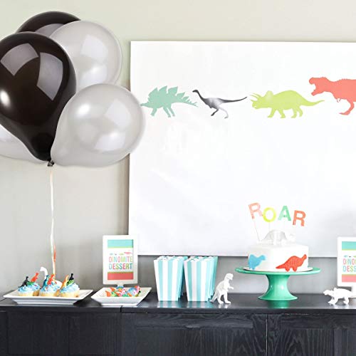 HK balloons Balloons for Birthday Decorations (Metallic Silver and Black) (Pack of 300) - Image 3