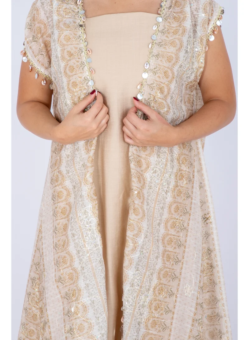 IKKXA Modern Sleeveless Arabisque Jalabiya