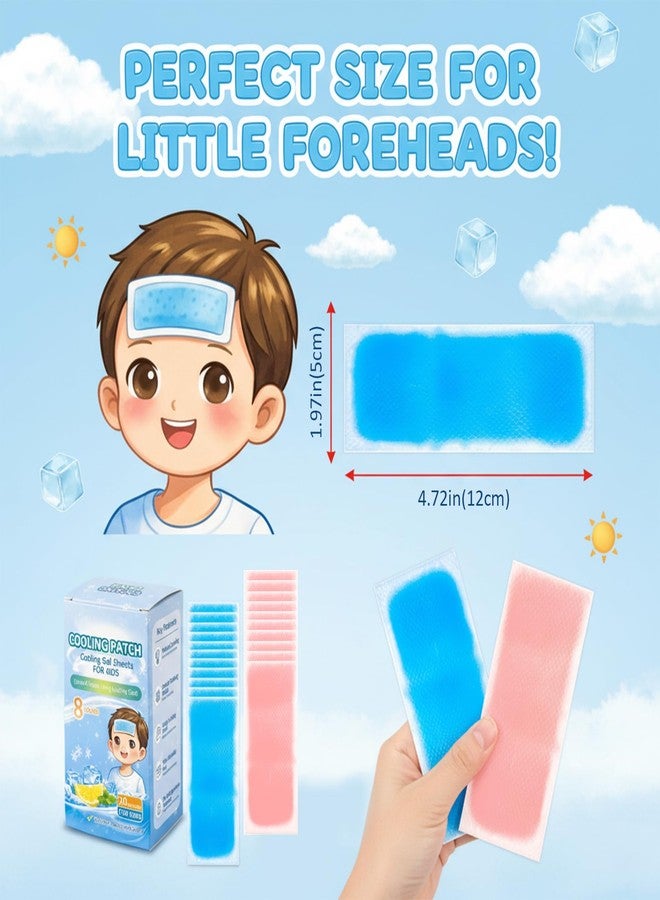 Ruheaou 20 Sheets Kid Fever Patches for Kids Fever Discomfort & Pain Relief, Cooling Relief Fever Reducer, Soothe Headache Pain, Pack of 20 - Image 5