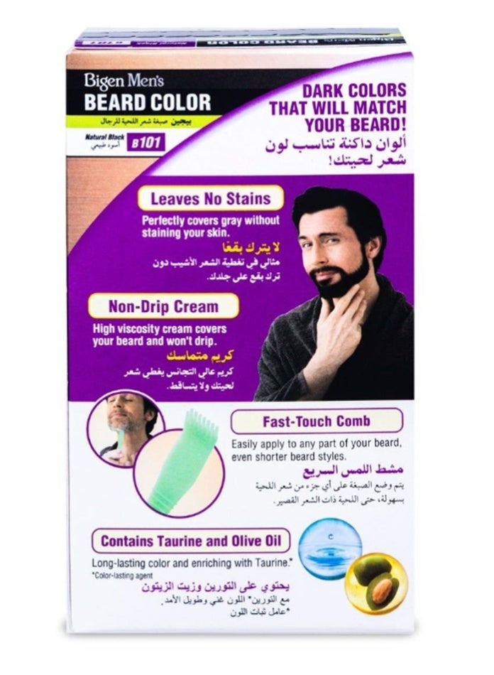 Bigen Hair Color Mens Beard Natural Black B101 - Image 3