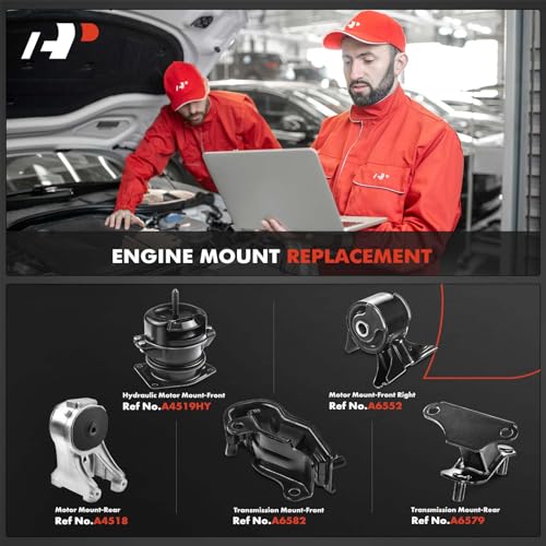 A-Premium Engine Motor Mount and Transmission Mount Set of 5 Compatible with Honda Odyssey 1999 2000 2001 2002 2003 2004 V6 3.5L Automatic Transmission - Image 2