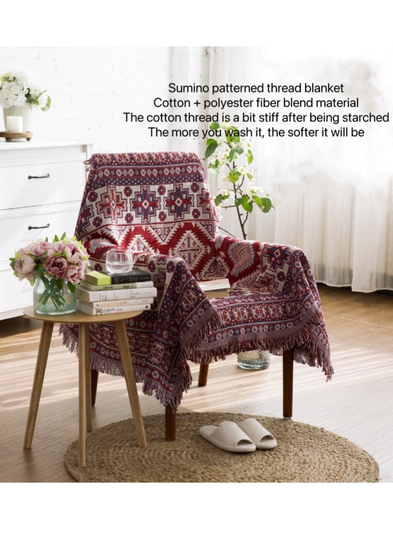 Multifunction Throw Blanket Sofa Cover Full Dust Cover Cushion Slipcover Cobertor for Sofa Bed Travel Supplies Multicolored 90x90cm  - Image 1