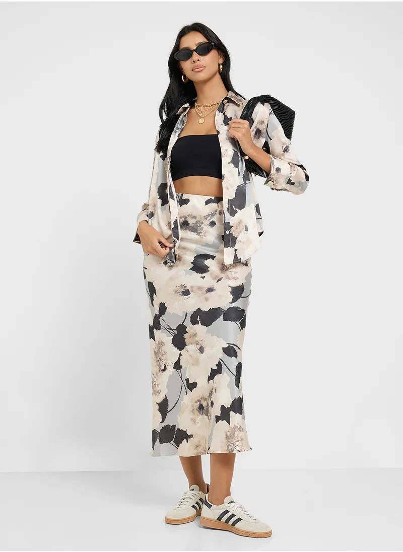 Ginger Floral Midi Skirt