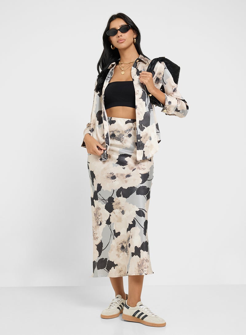 Ginger Floral Midi Skirt  - Image 1